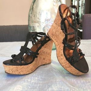 Euc Fergie wedge sandles size 6